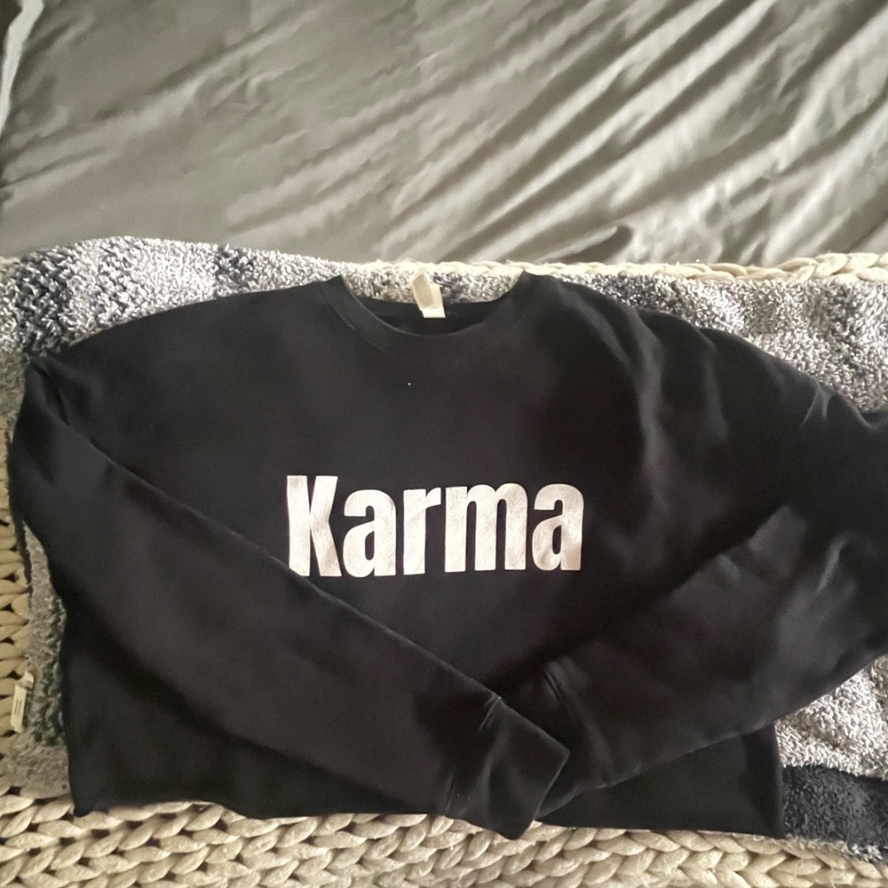 Black 'Karma' Sweatshirt